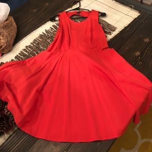 Tangerine party dress with pockets!